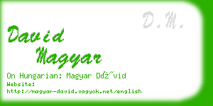 david magyar business card